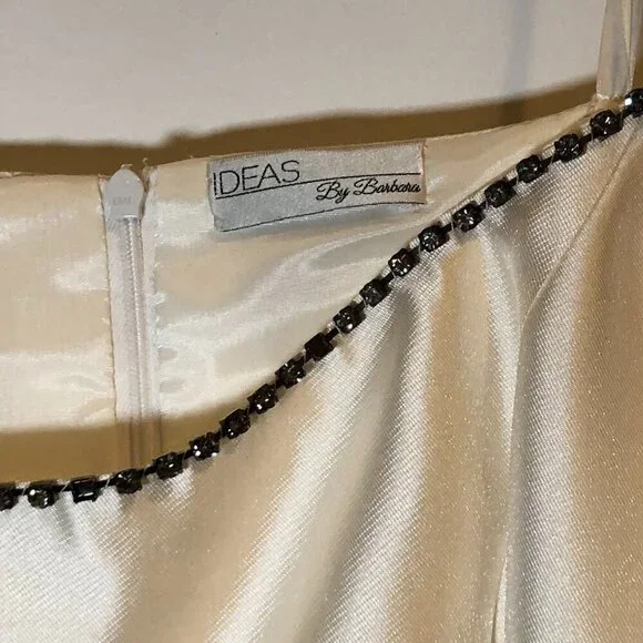 Ideas by Barbara Mother of the Bride Evening Dress Black/Ivory 3958--15 S M NWT - Picture 13 of 14